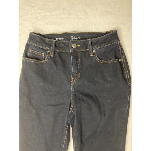 Style & Co Boot Leg Womens Blue Denim‎ Stretch Jeans Size 6P - Picture 2 of 14